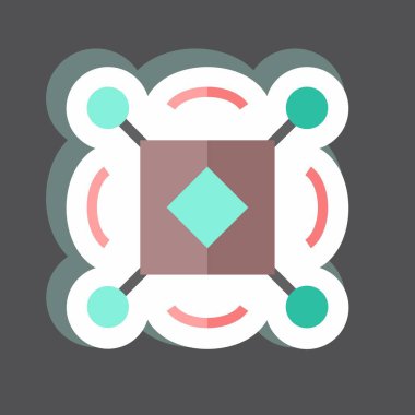 Çıkartma sensörleri. Veri analizi sembolü için uygun. Basit dizayn edilebilir. tasarım şablonu. Basit gösterim