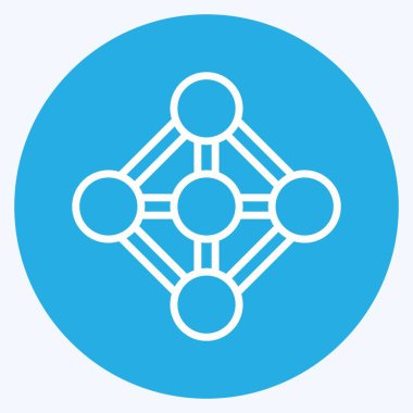 Simge Derin Öğrenme. Veri analizi sembolü için uygun. Mavi gözlü. Basit dizayn edilebilir. tasarım şablonu. Basit gösterim