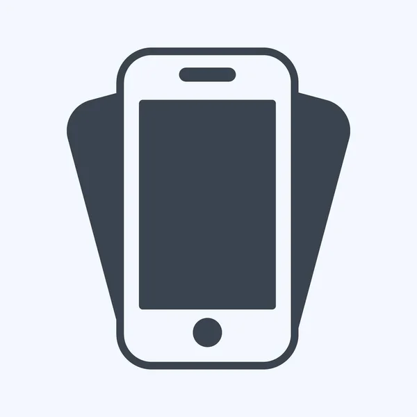 Icon Smartphone Shake Suitable Web Interface Symbol Glyph Style Simple — Image vectorielle