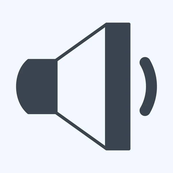 Icon Speaker Suitable Web Interface Symbol Glyph Style Simple Design — Archivo Imágenes Vectoriales