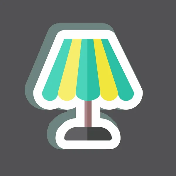 Sticker Lamp Suitable Web Interface Symbol Simple Design Editable Design — Archivo Imágenes Vectoriales