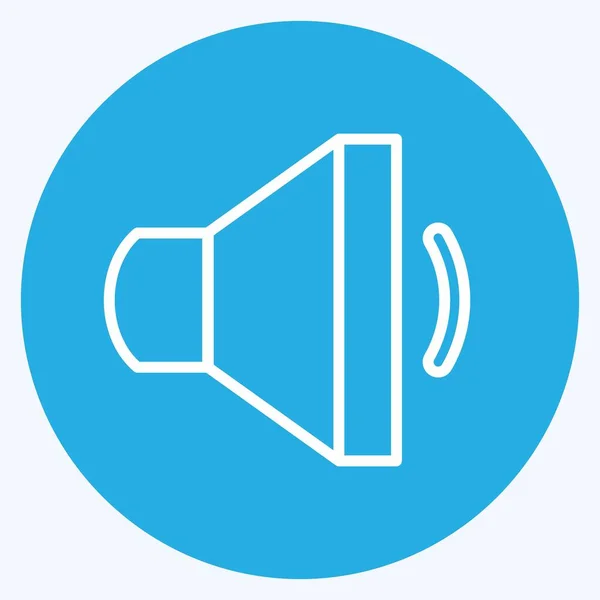 Icon Speaker Suitable Web Interface Symbol Blue Eyes Style Simple — ストックベクタ