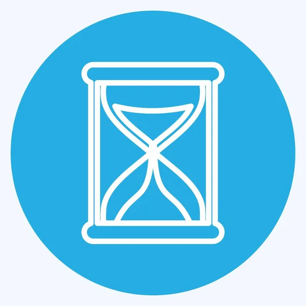 Icon Hourglass Suitable Web Interface Symbol Blue Eyes Style Simple — стоковый вектор