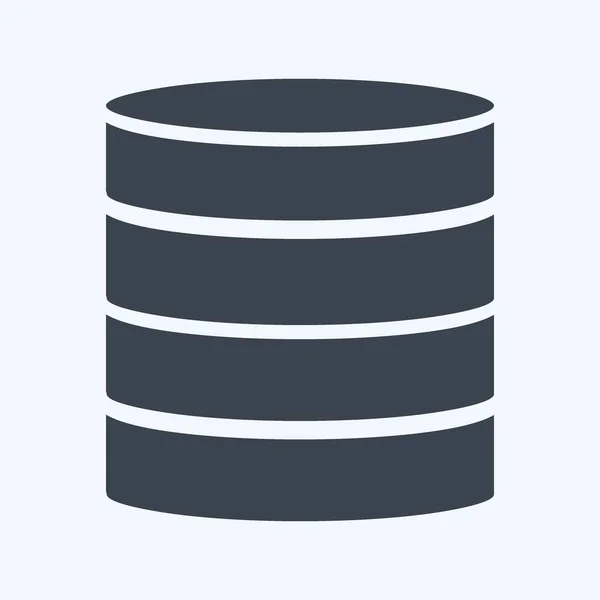 Icono Datos Estructurados Adecuado Para Símbolo Análisis Datos Estilo Glifo — Vector de stock