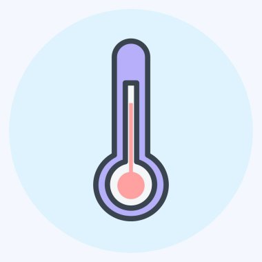 Simge Sıcaklığı Denetimi. Bahar sembolü için uygun. renk arkadaşı stili. Basit dizayn edilebilir. tasarım şablonu. Basit gösterim