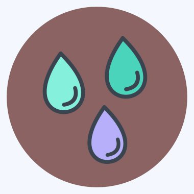 Simge Yağmuru. Bahar sembolü için uygun. renk arkadaşı stili. Basit dizayn edilebilir. tasarım şablonu. Basit gösterim