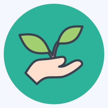 Simge Tutma Tesisleri. Bahar sembolü için uygun. renk arkadaşı stili. Basit dizayn edilebilir. tasarım şablonu. Basit gösterim