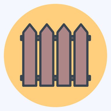 İkon Çit. Bahar sembolü için uygun. renk arkadaşı stili. Basit dizayn edilebilir. tasarım şablonu. Basit gösterim