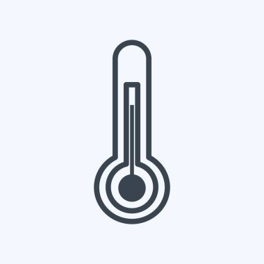 Simge Sıcaklığı Denetimi. Bahar sembolü için uygun. Sıra tarzı. Basit dizayn edilebilir. tasarım şablonu. Basit gösterim