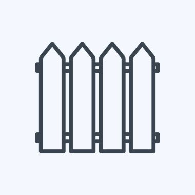 İkon Çit. Bahar sembolü için uygun. Sıra tarzı. Basit dizayn edilebilir. tasarım şablonu. Basit gösterim