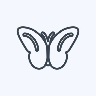 Simge Kelebeği Uçuyor. Bahar sembolü için uygun. Sıra tarzı. Basit dizayn edilebilir. tasarım şablonu. Basit gösterim