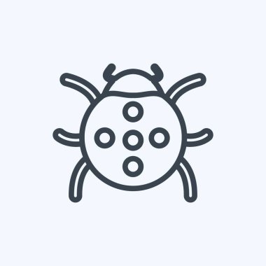 Simge Böceği. Bahar sembolü için uygun. Sıra tarzı. Basit dizayn edilebilir. tasarım şablonu. Basit gösterim