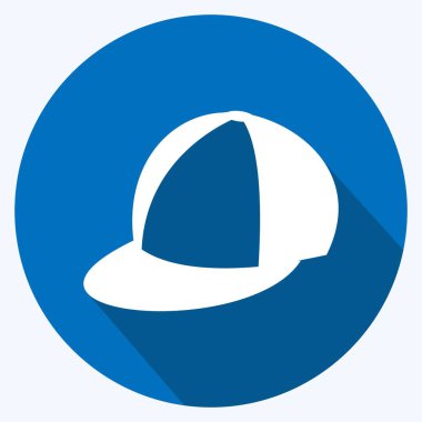 Simge Yaz Şapkası. Bahar sembolü için uygun. Uzun gölge tarzı. Basit dizayn edilebilir. tasarım şablonu. Basit gösterim