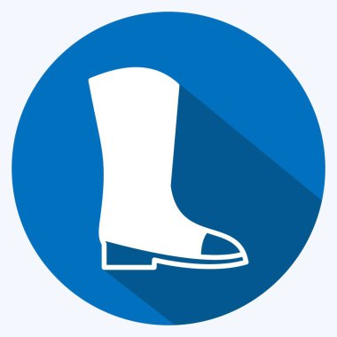 Simge Uzun Çizmeler. Bahar sembolü için uygun. Uzun gölge tarzı. Basit dizayn edilebilir. tasarım şablonu. Basit gösterim