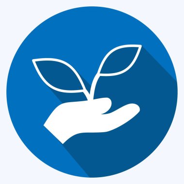 Simge Tutma Tesisleri. Bahar sembolü için uygun. Uzun gölge tarzı. Basit dizayn edilebilir. tasarım şablonu. Basit gösterim