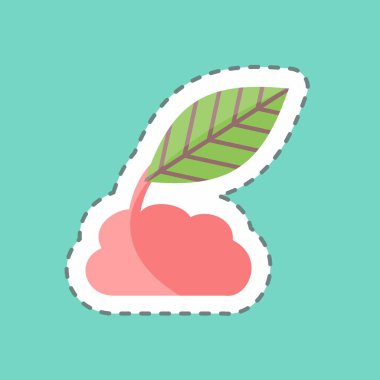 Çıkartma hattı Plantation 'ı kesti. Bahar sembolü için uygun. Basit dizayn edilebilir. tasarım şablonu. Basit gösterim