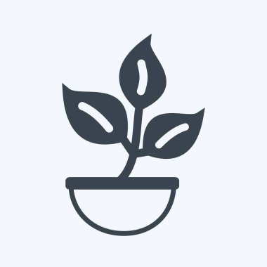 Simge Tesisi. Bahar sembolü için uygun. Kabartma tarzı. Basit dizayn edilebilir. tasarım şablonu. Basit gösterim