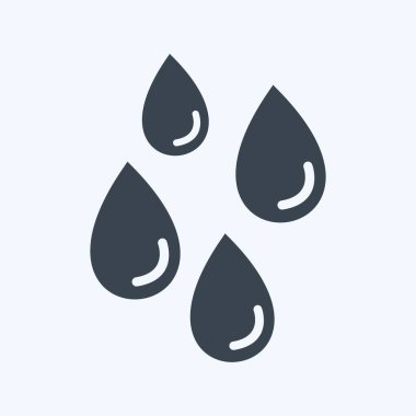 Simge Yağmuru. Bahar sembolü için uygun. Kabartma tarzı. Basit dizayn edilebilir. tasarım şablonu. Basit gösterim