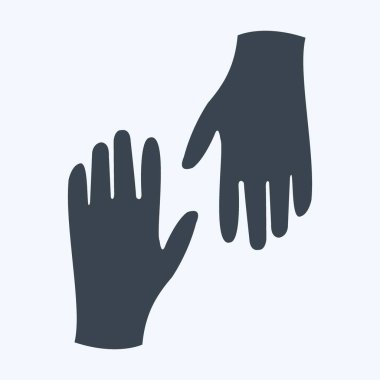 Simge eldivenleri. Bahar sembolü için uygun. Kabartma tarzı. Basit dizayn edilebilir. tasarım şablonu. Basit gösterim