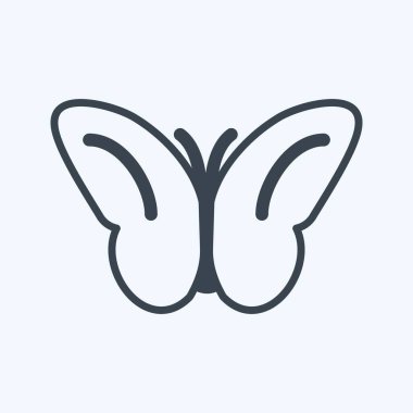 Simge Kelebeği Uçuyor. Bahar sembolü için uygun. Kabartma tarzı. Basit dizayn edilebilir. tasarım şablonu. Basit gösterim