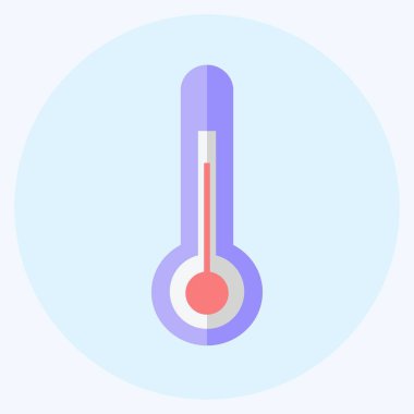 Simge Sıcaklığı Denetimi. Bahar sembolü için uygun. Düz stil. Basit dizayn edilebilir. tasarım şablonu. Basit gösterim