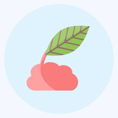 Simge Çiftliği. Bahar sembolü için uygun. Düz stil. Basit dizayn edilebilir. tasarım şablonu. Basit gösterim