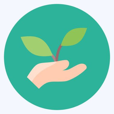 Simge Tutma Tesisleri. Bahar sembolü için uygun. Düz stil. Basit dizayn edilebilir. tasarım şablonu. Basit gösterim