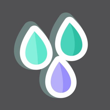 Çıkartma Yağmuru. Bahar sembolü için uygun. Basit dizayn edilebilir. tasarım şablonu. Basit gösterim