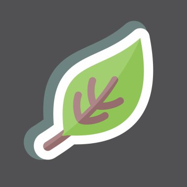 Yaprak Yaprağı. Bahar sembolü için uygun. Basit dizayn edilebilir. tasarım şablonu. Basit gösterim