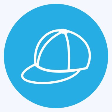 Simge Yaz Şapkası. Bahar sembolü için uygun. Mavi gözlü. Basit dizayn edilebilir. tasarım şablonu. Basit gösterim