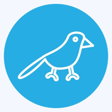 Simge Serçesi. Bahar sembolü için uygun. Mavi gözlü. Basit dizayn edilebilir. tasarım şablonu. Basit gösterim