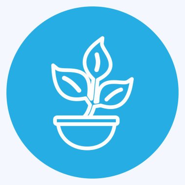 Simge Tesisi. Bahar sembolü için uygun. Mavi gözlü. Basit dizayn edilebilir. tasarım şablonu. Basit gösterim