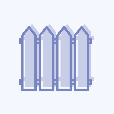 İkon Çit. Bahar sembolü için uygun. İki ton stili. Basit dizayn edilebilir. tasarım şablonu. Basit gösterim