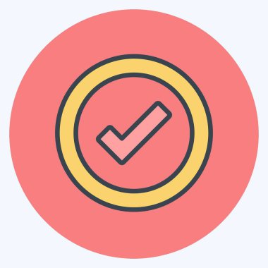 Simge Kalite Kontrolü. IT Servisleri sembolü için uygun. renk arkadaşı stili. Basit dizayn edilebilir. tasarım şablonu. Basit gösterim