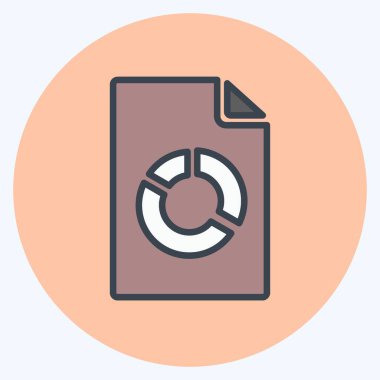 Simge Analitiği. IT Servisleri sembolü için uygun. renk arkadaşı stili. Basit dizayn edilebilir. tasarım şablonu. Basit gösterim