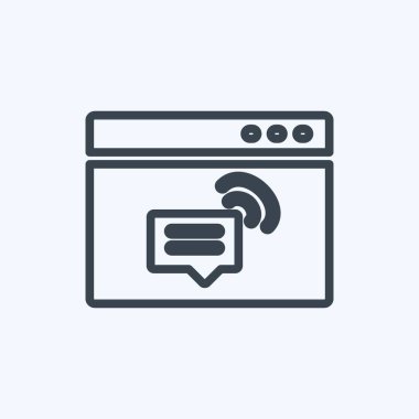 Simge Web Desteği. IT Servisleri sembolü için uygun. Sıra tarzı. Basit dizayn edilebilir. tasarım şablonu. Basit gösterim