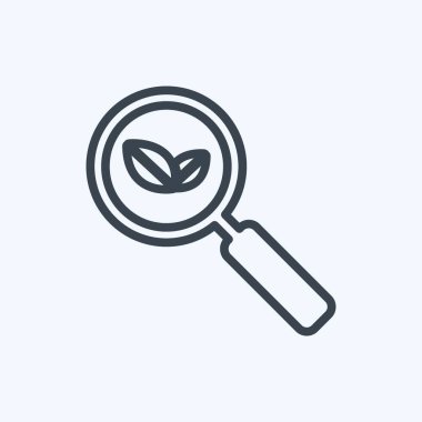 Simgesel Organik Arama. IT Servisleri sembolü için uygun. Sıra tarzı. Basit dizayn edilebilir. tasarım şablonu. Basit gösterim