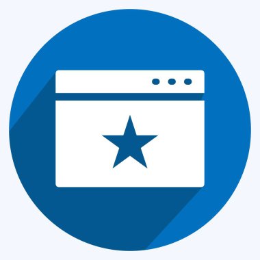 Simge Web Sitesi Tanıtımı. IT Servisleri sembolü için uygun. Uzun gölge tarzı. Basit dizayn edilebilir. tasarım şablonu. Basit gösterim