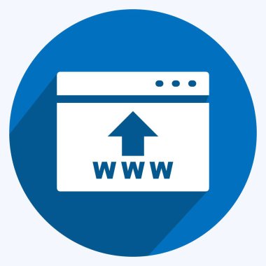 Simge Seo. IT Servisleri sembolü için uygun. Uzun gölge tarzı. Basit dizayn edilebilir. tasarım şablonu. Basit gösterim