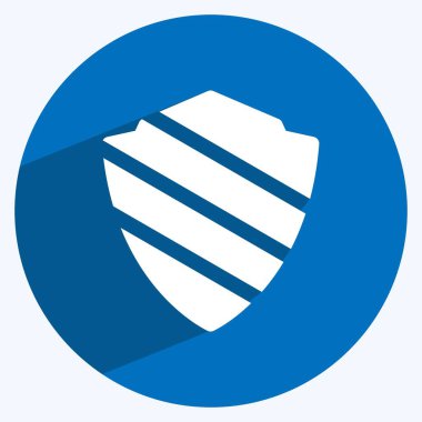 Simge Veri Güvenliği. IT Servisleri sembolü için uygun. Uzun gölge tarzı. Basit dizayn edilebilir. tasarım şablonu. Basit gösterim