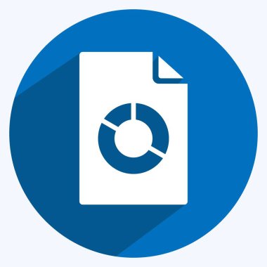 Simge Analitiği. IT Servisleri sembolü için uygun. Uzun gölge tarzı. Basit dizayn edilebilir. tasarım şablonu. Basit gösterim