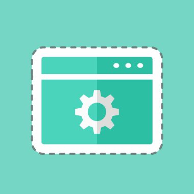 Çıkartma hattı web optimizasyonunu kesti. IT Servisleri sembolü için uygun. Basit dizayn edilebilir. tasarım şablonu. Basit gösterim