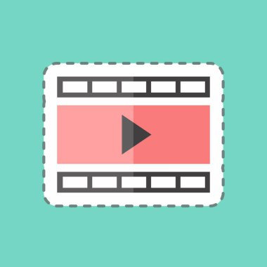 Çıkartma satırı Video & Canlandırmasını kesti. IT Servisleri sembolü için uygun. Basit dizayn edilebilir. tasarım şablonu. Basit gösterim