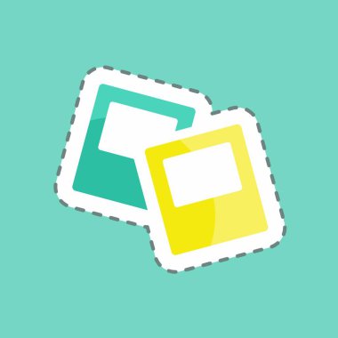 Çıkartma hattı Portföy Yönetimi 'ni kesti. IT Servisleri sembolü için uygun. Basit dizayn edilebilir. tasarım şablonu. Basit gösterim