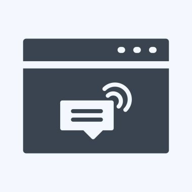 Simge Web Desteği. IT Servisleri sembolü için uygun. Kabartma tarzı. Basit dizayn edilebilir. tasarım şablonu. Basit gösterim