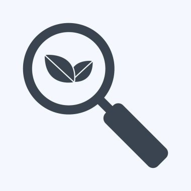 Simgesel Organik Arama. IT Servisleri sembolü için uygun. Kabartma tarzı. Basit dizayn edilebilir. tasarım şablonu. Basit gösterim