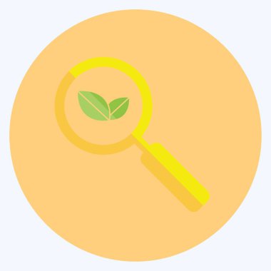 Simgesel Organik Arama. IT Servisleri sembolü için uygun. Düz stil. Basit dizayn edilebilir. tasarım şablonu. Basit gösterim