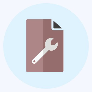 Simge İçeriği Yönetimi. IT Servisleri sembolü için uygun. Düz stil. Basit dizayn edilebilir. tasarım şablonu. Basit gösterim