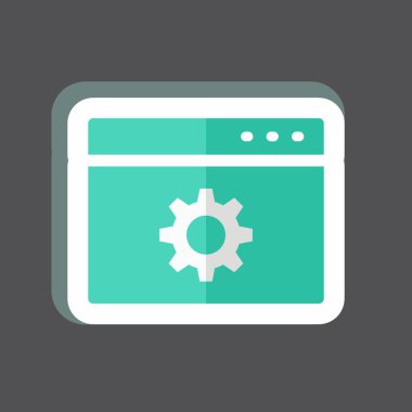 Yapıştırma Web İyimserleştirmesi. IT Servisleri sembolü için uygun. Basit dizayn edilebilir. tasarım şablonu. Basit gösterim