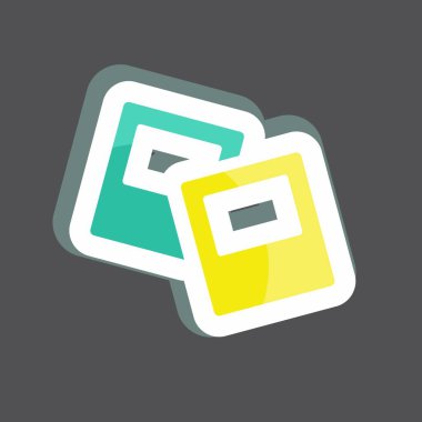 Etiket Portföy Yönetimi. IT Servisleri sembolü için uygun. Basit dizayn edilebilir. tasarım şablonu. Basit gösterim